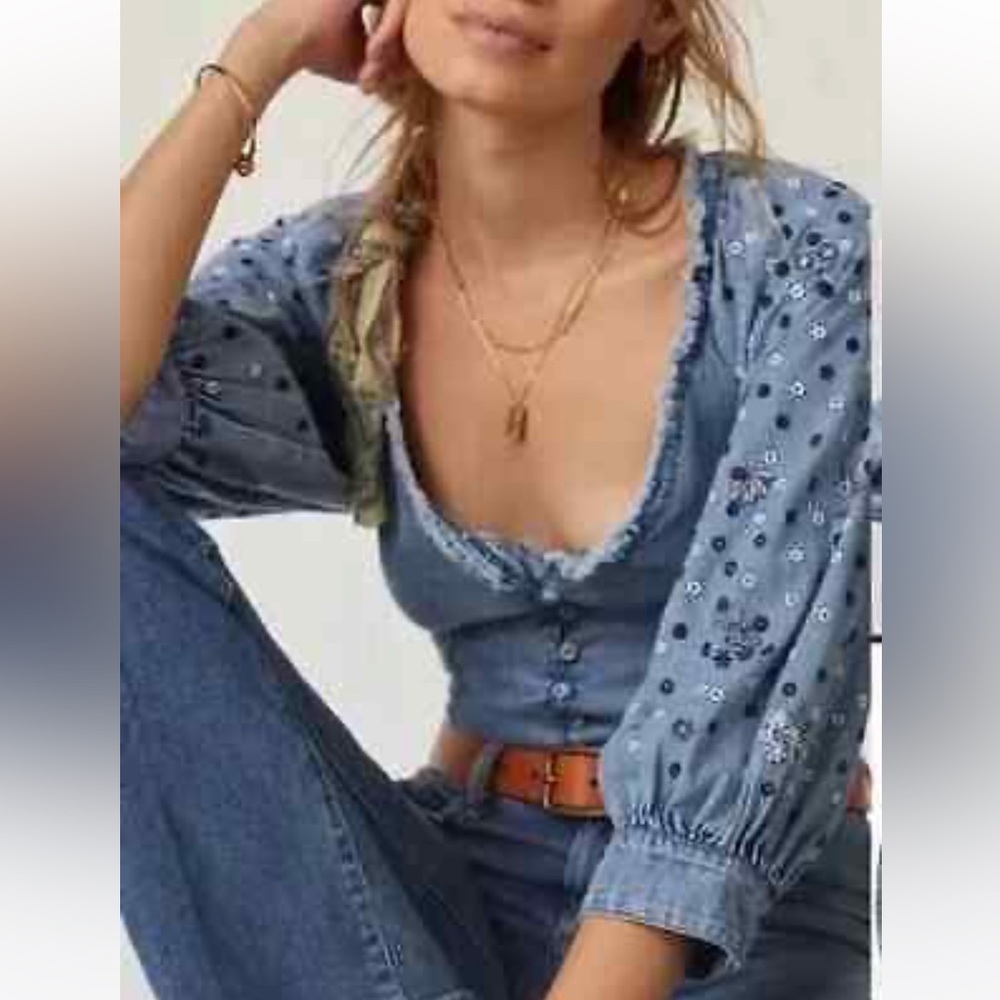 Anthropologie denim top